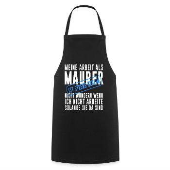 Maurer Maurer Geschenkidee Geschenk Maurer - Kochschürze - Schwarz - Vorne - AI Model Male 185 dark (185cm)