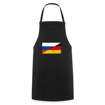 Russland Deutschland Flagge Deutsch Russisch - Kochschürze - Schwarz - Vorne - AI Model Male 185 dark (185cm)