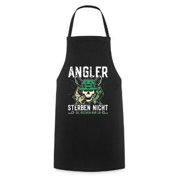 Angler Anglershirt Angeln Angel Angler Angler - Kochschürze - Schwarz - Vorne - AI Model Male 185 dark (185cm)