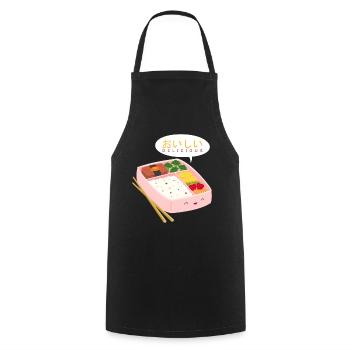 Anime bento box manga gift idea - Cooking Apron - black - Front - AI Model Male 185 dark (185cm)