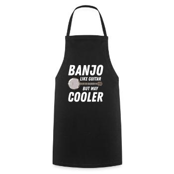 Banjo wie Gitarre, aber viel cooler - Kochschürze - Schwarz - Vorne - AI Model Male 185 dark (185cm)