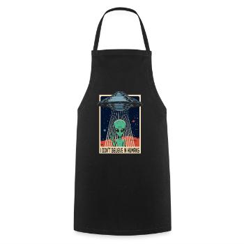 Alien UFO Alien Humanity Funny Gift - Cooking Apron - black - Front - AI Model Male 185 dark (185cm)