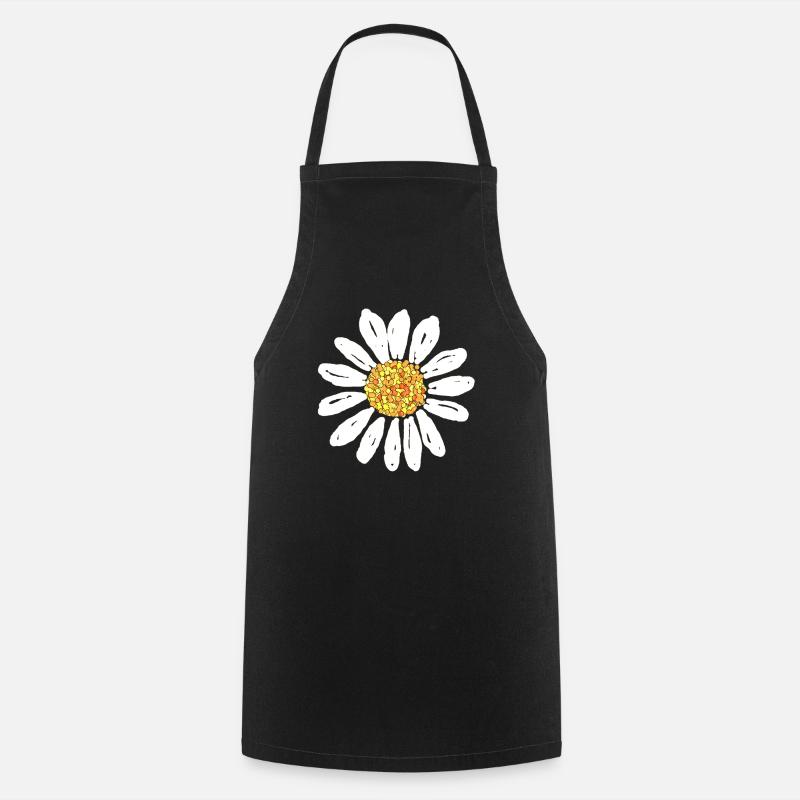 Daisy flower - Cooking Apron - black