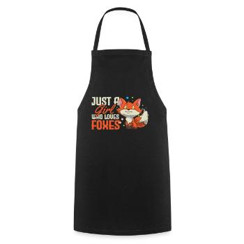 Foxes - Cooking Apron - black - Front - AI Model Male 185 dark (185cm)