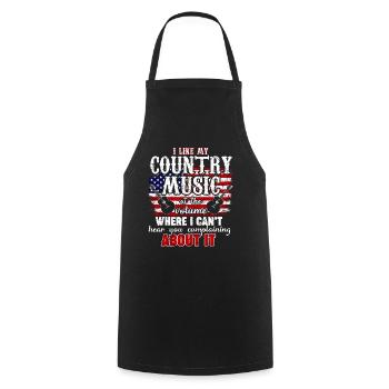 Country Western Music Love USA Gift - Cooking Apron - black - Front - AI Model Male 185 dark (185cm)