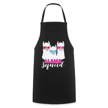 Lama Lama Squad Lama und Alpakas Alpaka - Kochschürze - Schwarz - Vorne - AI Model Male 185 dark (185cm)