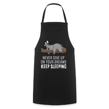 Funny Koala Never Give Up On Your Dreams - Cooking Apron - black - Front - AI Model Male 185 dark (185cm)