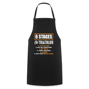 Triathlon - Kochschürze - Schwarz - Vorne - AI Model Male 185 dark (185cm)
