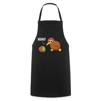 Funny Kiwi Bird Kiwi Fruit Kiwi - Cooking Apron - black - Front - AI Model Male 185 dark (185cm)
