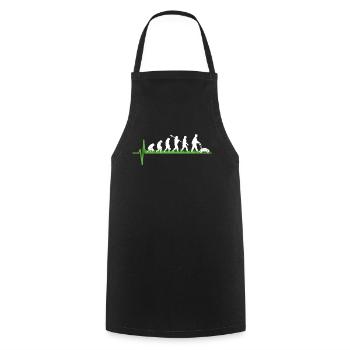 Lawn Mower Gardener Evolution Gift - Cooking Apron - black - Front - AI Model Male 185 dark (185cm)