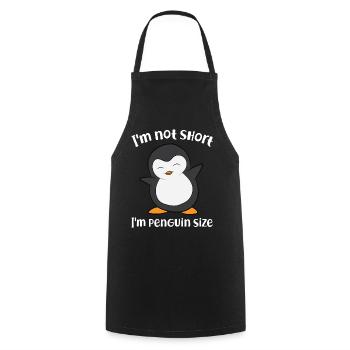 Cute Penguin I'm Not Short I'm Penguin Size - Cooking Apron - black - Front - AI Model Male 185 dark (185cm)