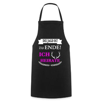 Hunter bachelorette party Bavière équipe cadeau - Tablier de cuisine - noir - Devant - AI Model Male 185 dark (185cm)