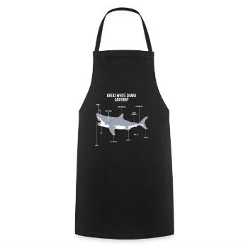 Hai-Anatomie Meerestiere Meerestiere Meerwasser Fi - Cooking Apron - black - Front - AI Model Male 185 dark (185cm)