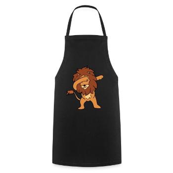 Dabbing Lion - Kochschürze - Schwarz - Vorne - AI Model Male 185 dark (185cm)