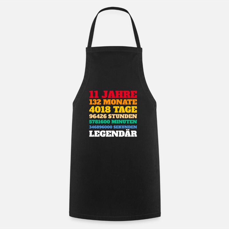 11. Geburtstag Geschenkidee Junge Mädchen - Kochschürze - Schwarz