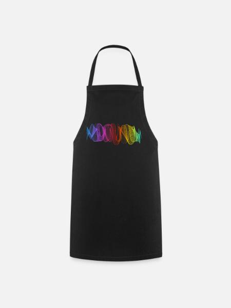 Lignes abstraites Design 10 - Tablier de cuisine - noir