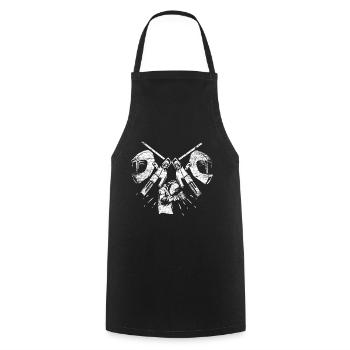Job welder welding - Cooking Apron - black - Front - AI Model Male 185 dark (185cm)
