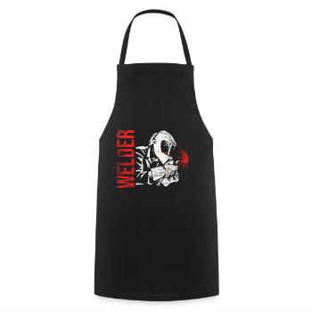Profession welder welding - Cooking Apron - black - Front - AI Model Male 185 dark (185cm)