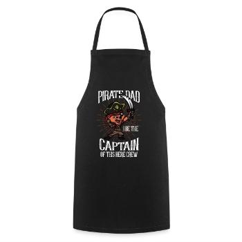 Piratenpapa Katze Kätzchen Kätzchen Kitty Papa Vat - Kochschürze - Schwarz - Vorne - AI Model Male 185 dark (185cm)