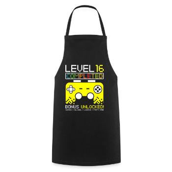 Gamer 16ter Geburtstag Gaming Geschenk T-Shirt - Kochschürze - Schwarz - Vorne - AI Model Male 185 dark (185cm)
