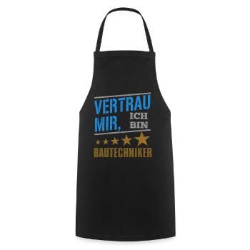 Vertrau Mir Ich Bin Bautechniker - Kochschürze - Schwarz - Vorne - AI Model Male 185 dark (185cm)