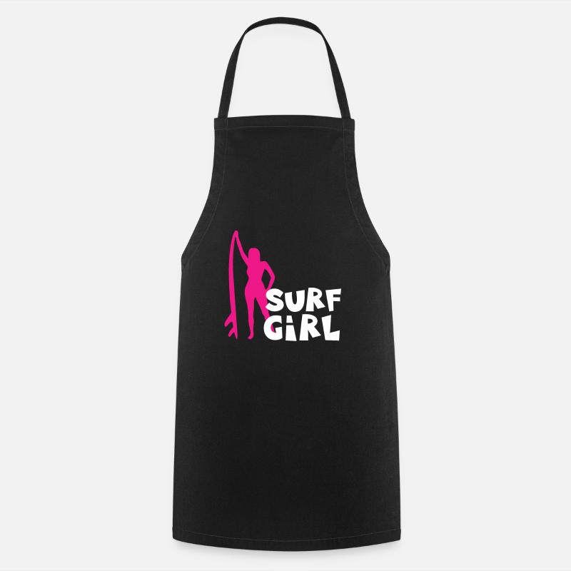 Fille de surf - Tablier de cuisine - noir