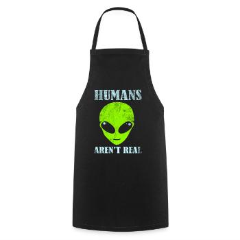 Funny Alien Ufo Alien Space Aliens - Cooking Apron - black - Front - AI Model Male 185 dark (185cm)