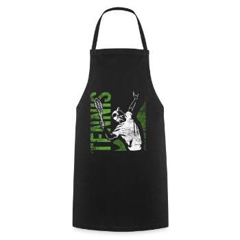 Tennis sport - Cooking Apron - black - Front - AI Model Male 185 dark (185cm)