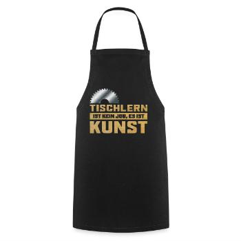 Tischlern ist Kunst Tischler Sägeblatt mit Spruch - Kochschürze - Schwarz - Vorne - AI Model Male 185 dark (185cm)