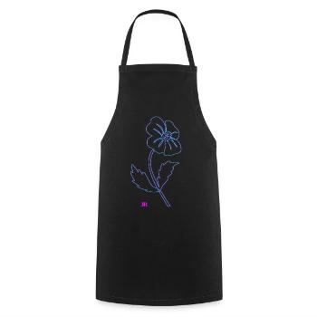 Vaporwave Aesthetic flower women men kids - Cooking Apron - black - Front - AI Model Male 185 dark (185cm)