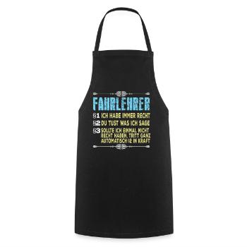 Fahrlehrer Paragraph - Kochschürze - Schwarz - Vorne - AI Model Male 185 dark (185cm)