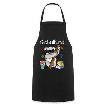 Schulkind Koala Einschulung Geschenk Koalabär - Kochschürze - Schwarz - Vorne - AI Model Male 185 dark (185cm)