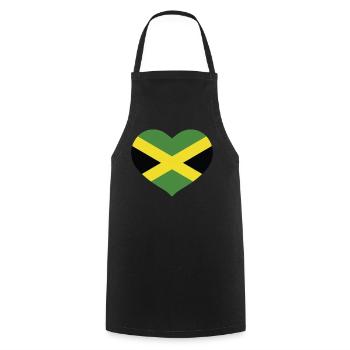 COEUR JAMAÏQUE - Tablier de cuisine - noir - Devant - AI Model Male 185 dark (185cm)