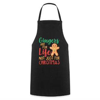 Gingers Are For Life Not Just For Christmas Funny - Cooking Apron - black - Front - AI Model Male 185 dark (185cm)