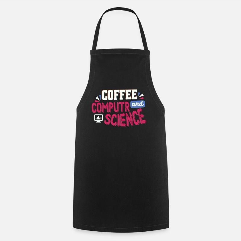 Coffee And Computer Science engineer Gifts Shirt - Kochschürze - Schwarz
