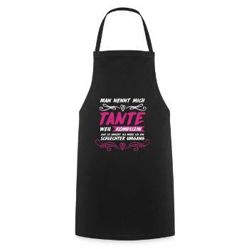Tante Geschenkidee Lustiger Spruch Tanten Baby - Kochschürze - Schwarz - Vorne - AI Model Male 185 dark (185cm)