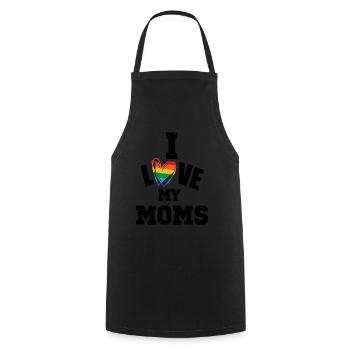 I love my Moms - Kochschürze - Schwarz - Vorne - AI Model Male 185 dark (185cm)