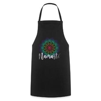 Hatha Yoga Vidya Namaste Bikram Chakra Asanas - Tablier de cuisine - noir - Devant - AI Model Male 185 dark (185cm)
