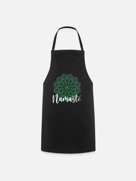 Hatha Yoga Vidya Namaste Bikram Chakra Asanas - Tablier de cuisine - noir
