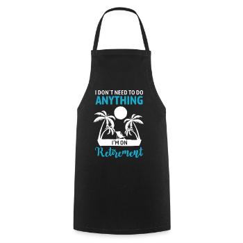 Pension idée cadeau de retraite - Tablier de cuisine - noir - Devant - AI Model Male 185 dark (185cm)