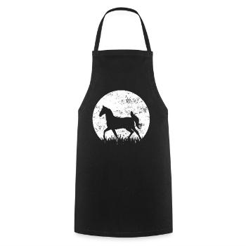 Pferd Pferde Reiten - Kochschürze - Schwarz - Vorne - AI Model Male 185 dark (185cm)