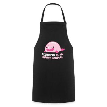 Blobfish Is My Spirit Animal Funny Blobfish Meme - Cooking Apron - black - Front - AI Model Male 185 dark (185cm)