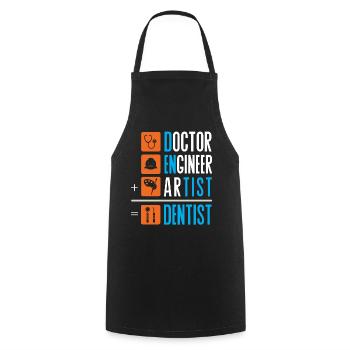 Dentiste dentiste dent dents dents cadeau dentaire - Tablier de cuisine - noir - Devant - AI Model Male 185 dark (185cm)