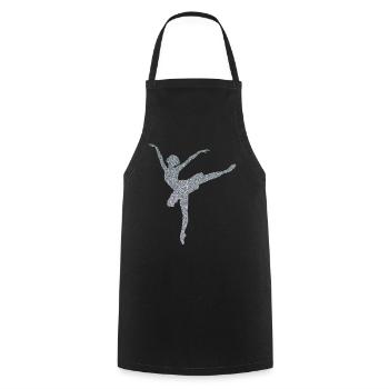 Ballerine danseuse ballet scène danse cadeau - Tablier de cuisine - noir - Devant - AI Model Male 185 dark (185cm)