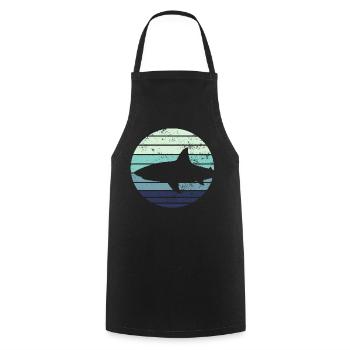 Shark shark - Cooking Apron - black - Front - AI Model Male 185 dark (185cm)