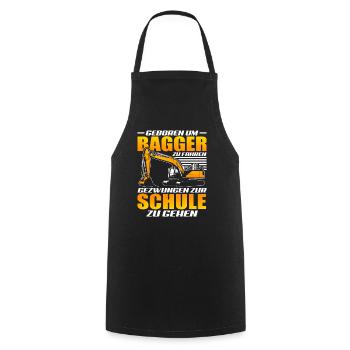 Baggerfahrer Kind - Kochschürze - Schwarz - Vorne - AI Model Male 185 dark (185cm)
