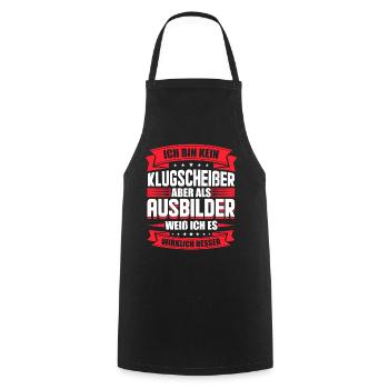 Ausbilder witzige Geschenkidee - Kochschürze - Schwarz - Vorne - AI Model Male 185 dark (185cm)