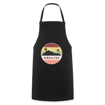 Gibraltar retro country and countries - Cooking Apron - black - Front - AI Model Male 185 dark (185cm)