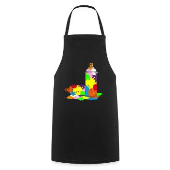 Graffiti spray can sprayer cans gift idea - Cooking Apron - black - Front - AI Model Male 185 dark (185cm)