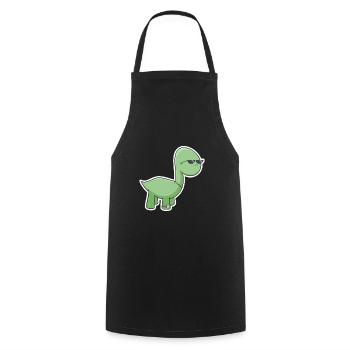 Dino with sunglasses - Cooking Apron - black - Front - AI Model Male 185 dark (185cm)